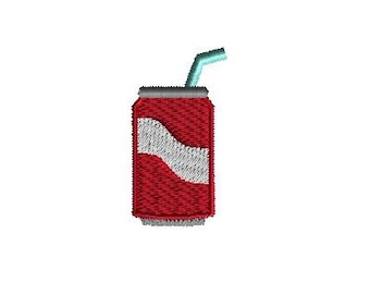 Mini Soda Can Machine Embroidery Design-INSTANT DOWNLOAD