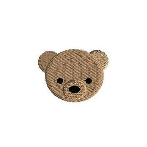 Mini Bear Head Machine Embroidery Design-INSTANT DOWNLOAD