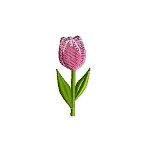 Mini Tulip Stem Machine Embroidery Design-INSTANT DOWNLOAD-3 sizes