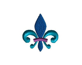 Mini Fleur De Lis Machine Embroidery Design -INSTANT DOWNLOAD