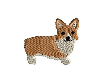 Mini Corgi Dog Machine Embroidery Design-INSTANT DOWNLOAD