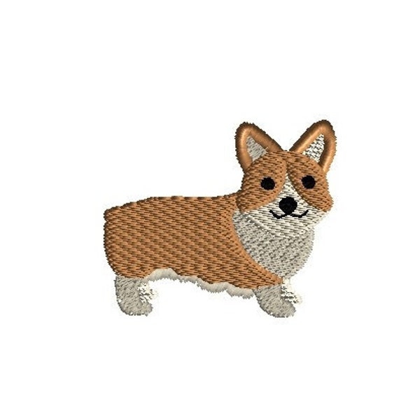 Mini Corgi Dog Machine Embroidery Design-INSTANT DOWNLOAD