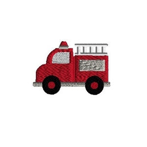 Mini Fire Truck 2 Machine Embroidery Design-INSTANT DOWNLOAD