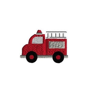 Mini camion de pompier 2 motif de broderie Machine - TÉLÉCHARGEMENT IMMÉDIAT