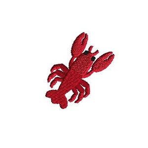 ミニロブスターの機械刺繍デザイン - 即時ダウンロード