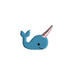Mini Narwhal Machine Embroidery Design-INSTANT DOWNLOAD