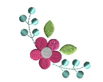 Flower Corner Machine Embroidery Design-INSTANT DOWNLOAD