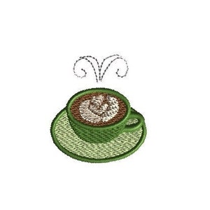 Mini Cappuccino Machine Embroidery Design-INSTANT DOWNLOAD