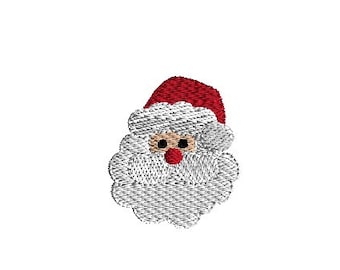 Mini Santa Face Machine Embroidery Design-INSTANT DOWNLOAD