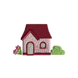 Mini Cottage Machine Embroidery Design-INSTANT DOWNLOAD