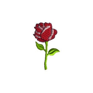 Mini Rose Stem Machine Embroidery Design-INSTANT DOWNLOAD-3 sizes
