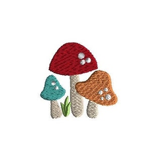 Mini Mushroom 3 Diseño de bordado de máquina-DESCARGA INSTANTÁNEA
