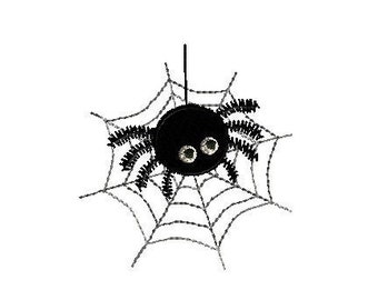 Mini Spider Spinning Web Machine Embroidery Design-INSTANT DOWNLOAD