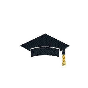 Miniatura de Chapéu de Formatura para Bordado à Máquina - DOWNLOAD INSTANTÂNEO