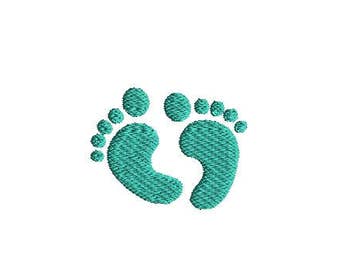 Mini Baby Feet Machine Embroidery Design-INSTANT DOWNLOAD