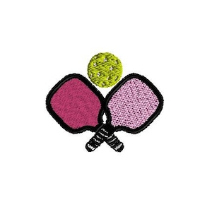 ミニピックルボールパドルクロスマシン刺繍デザイン - 即時ダウンロード - 3サイズ