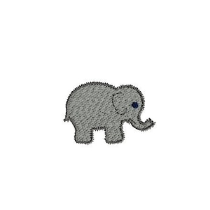 Mini Elephant Silhouette Macchina Ricamo Design-DOWNLOAD IMMEDIATO