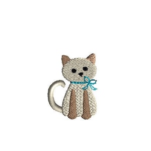 Mini Cat Machine Embroidery Design-DOWNLOAD IMMEDIATO-3 dimensioni