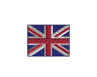 Mini British Flag Machine Embroidery Design-INSTANT DOWNLOAD