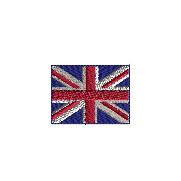 Mini British Flag Machine Embroidery Design-INSTANT DOWNLOAD