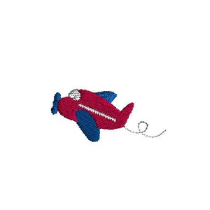 Mini Airplane with Trail Machine Embroidery Design-INSTANT DOWNLOAD