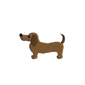 Mini Dachshund Dog Machine Embroidery Design-INSTANT DOWNLOAD