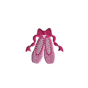 Mini Ballet Slippers 2 Machine Embroidery Design-INSTANT DOWNLOAD
