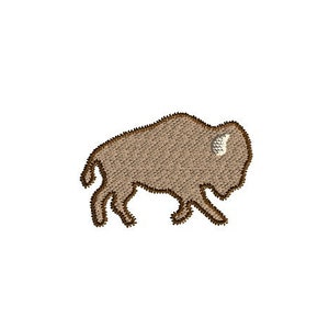 Mini Buffalo Silhouette Machine Embroidery Design-INSTANT DOWNLOAD-3 sizes