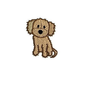 Mini Golden Doodle Dog Machine Embroidery Design-INSTANT DOWNLOAD