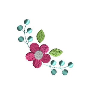 Flower Corner Machine Embroidery Design-INSTANT DOWNLOAD