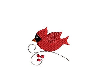 Mini Cardinal Machine Embroidery Design-INSTANT DOWNLOAD