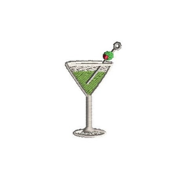 Mini Martini Machine Embroidery Design-INSTANT DOWNLOAD