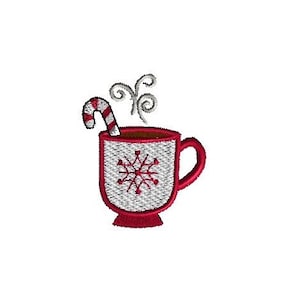 Mini Hot Cocoa Machine Embroidery Design-INSTANT DOWNLOAD