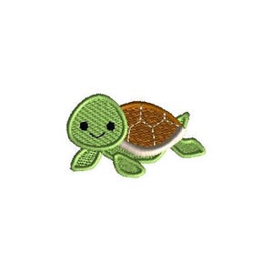 Mini Baby Sea Turtle Machine Embroidery Design-INSTANT DOWNLOAD