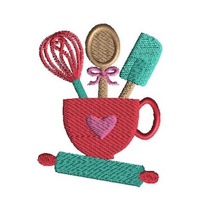 Bake Off Filled Stitch Maschinenstickerei Design-SOFORT DOWNLOAD-3 Größen