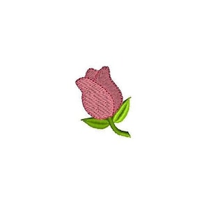Mini Rose Bud Machine Embroidery Design-INSTANT DOWNLOAD-3 sizes