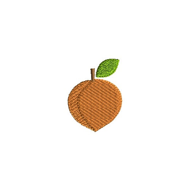 Mini Peach Machine Embroidery Design-INSTANT DOWNLOAD