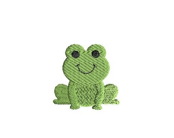 Mini Frog 2 Machine Embroidery Design-INSTANT DOWNLOAD-3 sizes
