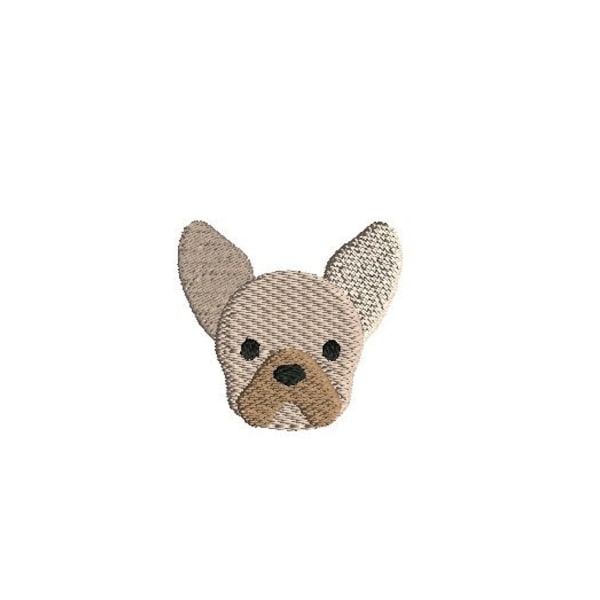 Mini French Bulldog Machine Embroidery Design-INSTANT DOWNLOAD