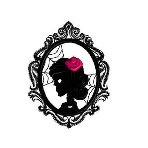 Skull Cameo Lady Machine Embroidery Design-INSTANT DOWNLOAD
