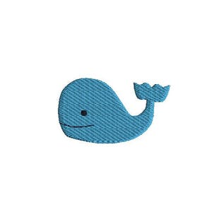 Diseño de bordado a máquina de mini ballena - DESCARGA INSTANTÁNEA - 3 tamaños