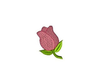 Mini Rose Bud Machine Embroidery Design-INSTANT DOWNLOAD-3 sizes