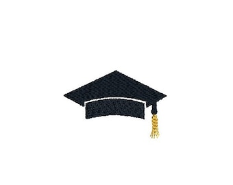 Mini Graduation Cap Machine Embroidery Design-INSTANT DOWNLOAD