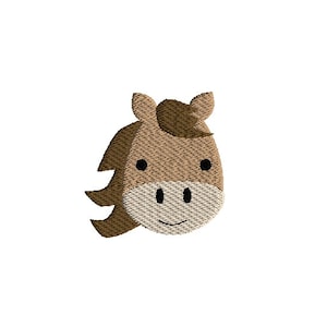 Disegno per ricamo a macchina con mini cavallo a punto pieno - DOWNLOAD IMMEDIATO