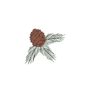 Mini Pine Cone Machine Embroidery Design-INSTANT DOWNLOAD