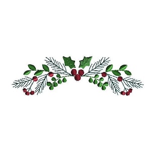 Christmas Fir Border Machine Embroidery Design-INSTANT DOWNLOAD