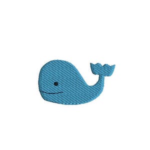 Mini Whale Machine Embroidery Design-INSTANT DOWNLOAD-3 sizes