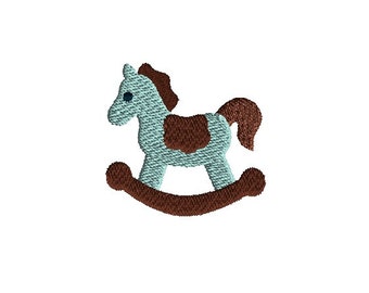 Mini Rocking Horse Machine Embroidery Design-INSTANT DOWNLOAD