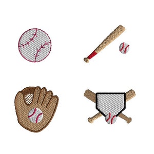 Mini Baseball Machine Embroidery Design Set-INSTANT DOWNLOAD
