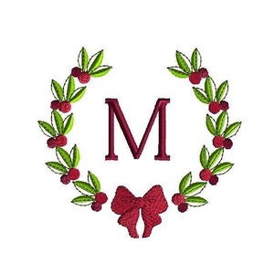Festive Wreath Frame Machine Embroidery Design-INSTANT DOWNLOAD